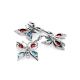 Wonderful Silver Crystal Butterfly Brooch, image , picture 3