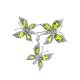 Silver Chrysolite Butterfly Brooch, image 