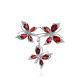 Amazing Silver Garnet Butterfly Brooch, image 
