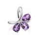 Chic Silver Amethyst Ring, Ring Size: 8 / 18, image , picture 4