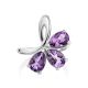 Chic Silver Amethyst Ring, Ring Size: 8.5 / 18.5, image , picture 4