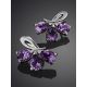 Charming Silver Amethyst Earrings, image , picture 2