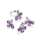 Charming Silver Amethyst Earrings, image , picture 4