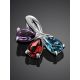 Silver Pendant With Bright Multicolor Crystals, image , picture 2