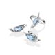 Silver Earrings With Topaz Centerstones, image , picture 4