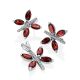 Butterfly Motif Silver Garnet Pendant, image , picture 4