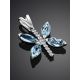 Butterfly Motif Silver Topaz Pendant, image , picture 2
