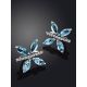 Butterfly Motif Silver Topaz Earrings, image , picture 2