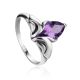 Exquisite Silver Amethyst Ring, Ring Size: 4 / 15, image 