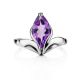 Exquisite Silver Amethyst Ring, Ring Size: 4 / 15, image , picture 3