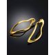 Smooth Stylish Gold Plated Silver Earrings The Liquid, image , picture 2