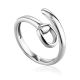 Stylish Belt Shaped Silver Coil Ring The ICONIC, Ring Size: Adjustable, image 