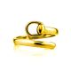 Trendy Gold Plated Belt Shaped Coil Ring The ICONIC, Ring Size: Adjustable, image , picture 4