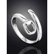 Stylish Belt Shaped Silver Coil Ring The ICONIC, Ring Size: Adjustable, image , picture 2