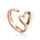 Heart Shaped Gilded Silver Adjustable Ring The Liquid, Ring Size: Adjustable, image 