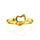 Heart Shaped Gilded Silver Ring The Liquid, Ring Size: 5.5 / 16, image , picture 3