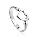 Heart Shaped Silver Ring The Liquid, Ring Size: 9 / 19, image 