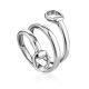 Silver Belt Shaped Ring The ICONIC, Ring Size: Adjustable, image 