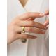 Chunky Gold Plated Silver Adjustable Ring The ICONIC, Ring Size: Adjustable, image , picture 5