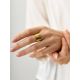 Bold Gold Plated Silver Stoneless Ring The ICONIC, Ring Size: Adjustable, image , picture 3