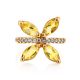 Luminous Citrine Butterfly Golden Ring, Ring Size: 8.5 / 18.5, image , picture 3