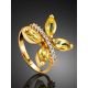 Luminous Citrine Butterfly Golden Ring, Ring Size: 8.5 / 18.5, image , picture 2