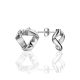 Sterling Silver ​Hammered Abstract Stud Earrings The Liquid, image 