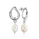 Pearl Drop Earrings on Sterling Silver ​The Palazzo, image 