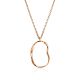 Abstract Hammered Rose Plated Silver Necklace The Liquid, image 