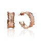 Amazing Rose Plated Hoop Earrings The Liquid, image 
