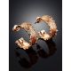 Amazing Rose Plated Hoop Earrings The Liquid, image , picture 2