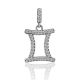 White Gold Gemini Sign Pendant, image 