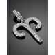 White Gold Diamond Aries Sign Pendant, image , picture 2
