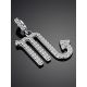 White Gold Diamond Scorpio Sign Pendant, image , picture 2