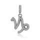 White Gold Diamond Capricorn Sign Pendant, image 