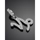 White Gold Diamond Capricorn Sign Pendant, image , picture 2