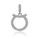 White Gold Diamond Taurus Sign Pendant, image 