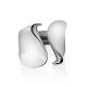 Glossy Silver Adjustable Ring The Liquid, Ring Size: Adjustable, image , picture 3