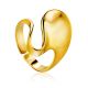 Fabulous Contemporary Gold Plated Silver Ring The Liquid, Ring Size: Adjustable, image 