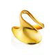 Fabulous Contemporary Gold Plated Silver Ring The Liquid, Ring Size: Adjustable, image , picture 3