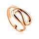 Rose Gold Plated Silver Ring The Liquid, Ring Size: 5.5 / 16, image 