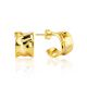 Chunky Gold Plated Silver Hoop Earrings The Liquid, image 
