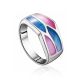 Chic Two Tone Nacre Ring, Ring Size: 6.5 / 17, image 