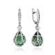 Stunning Silver Prasiolite Egg Dangles The Romanov, image 
