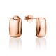 Stylishly Simplistic Rose Plated Silver Earrings The Ifamore, image 