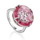 Dazzling Pink Crystal Ring, Ring Size: 6.5 / 17, image 
