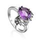 Chic Silver Amethyst Ring, Ring Size: 6.5 / 17, image 