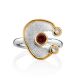 Futuristic Design Silver Garnet Ring, Ring Size: 9 / 19, image , picture 4