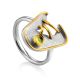 Futuristic Design Silver Chrysolite Ring, Ring Size: 6.5 / 17, image 