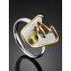 Futuristic Design Silver Chrysolite Ring, Ring Size: 6.5 / 17, image , picture 2